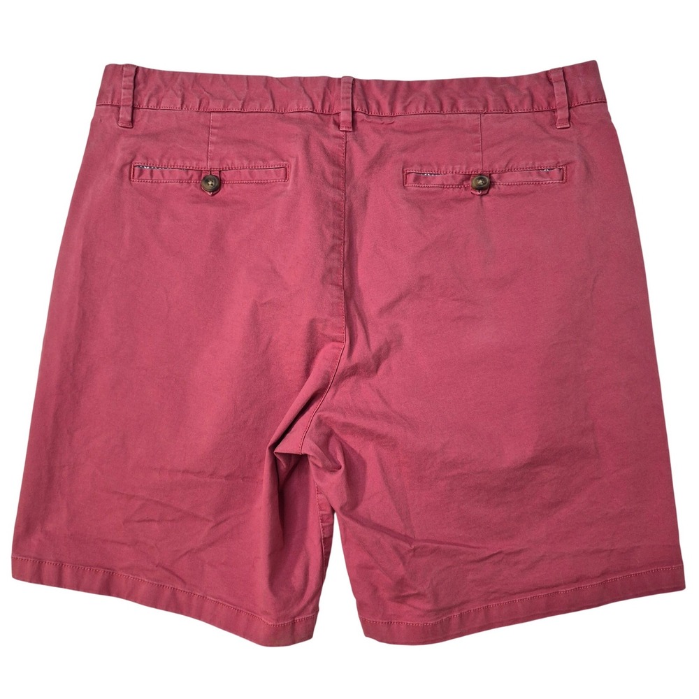 Bonobos Chino Shorts Mens 34 Coral Red 7 Inch Inseam Stretch Casual Golf‎ Preppy